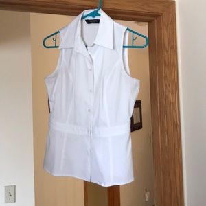 Express white sleeveless blouse